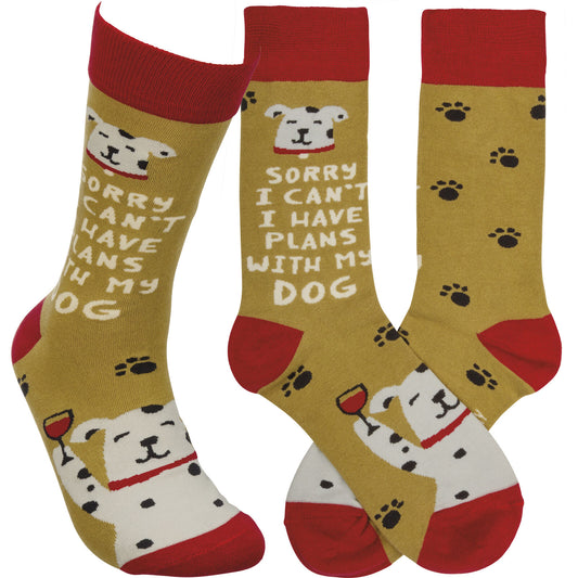 Primitives by Kathy Socks - Socks - Sorry I Can't I Have Plans With My Dog