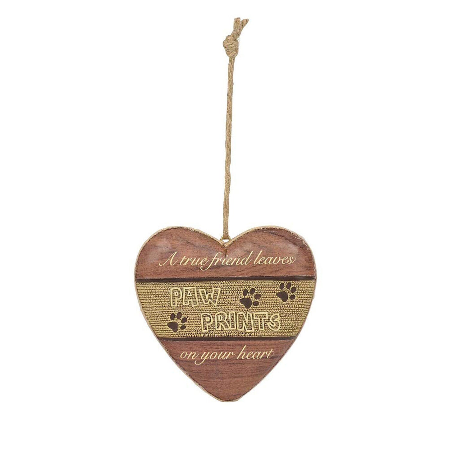 Enesco Dog Cat Heart Ornament, Paw Prints on Your Heart