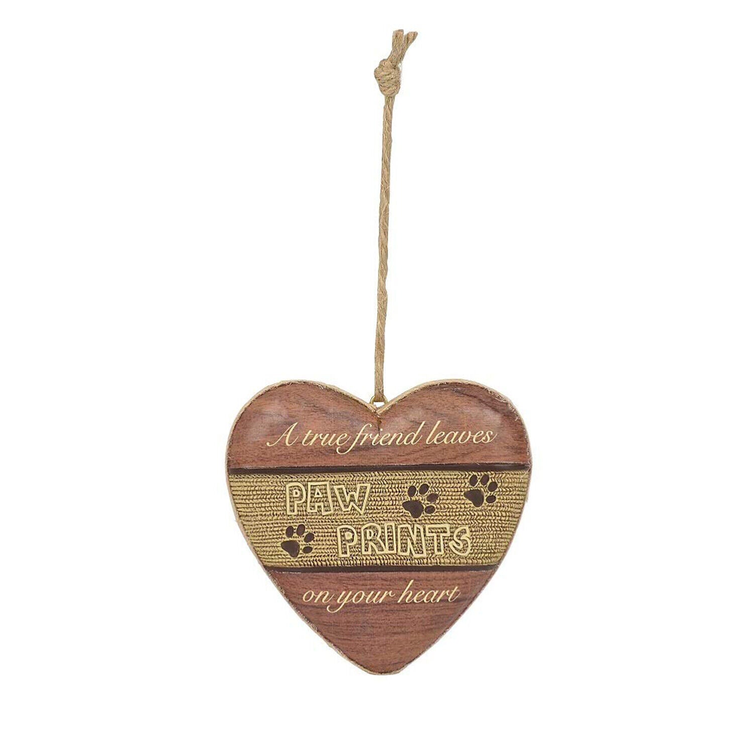 Enesco Dog Cat Heart Ornament, Paw Prints on Your Heart