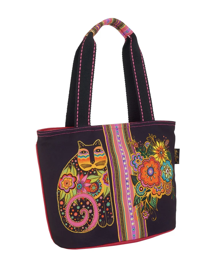 Sun N Sand Laurel Burch Blossoming Feline Medium Shoulder Tote, 14.5" x 6" x 10"