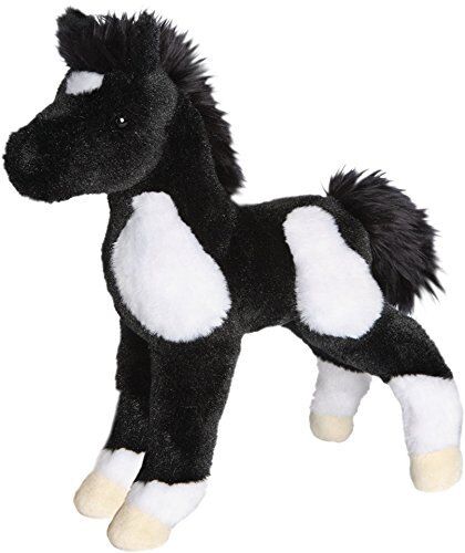 Douglas Toys Runner Black & White Paint Foal Plush Stuffed Animal Toy, 10"