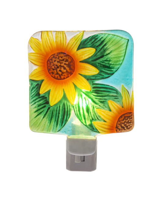Ganz ME183126 Sunflower Night-Light, Glass and Electrical, 4" W