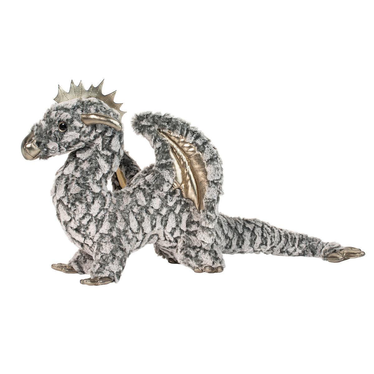 Douglas Draco Gray Dragon Plush Stuffed Animal, 23" long