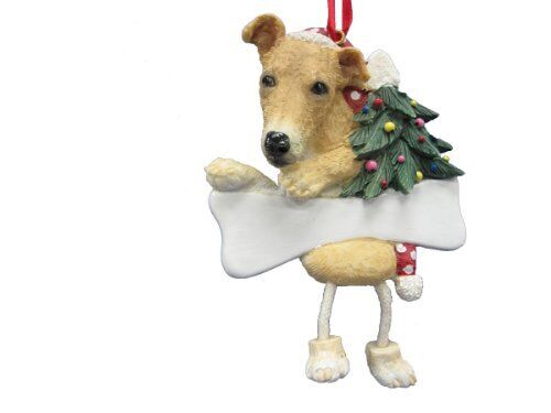 Greyhound Ornament with Unique "Dangling Legs" Hand Painted Easily Personalized