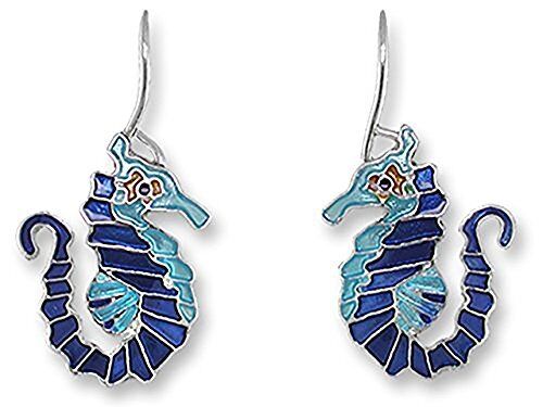 Paul Brent Silver Plated Little Seahorse Dangle Earrings