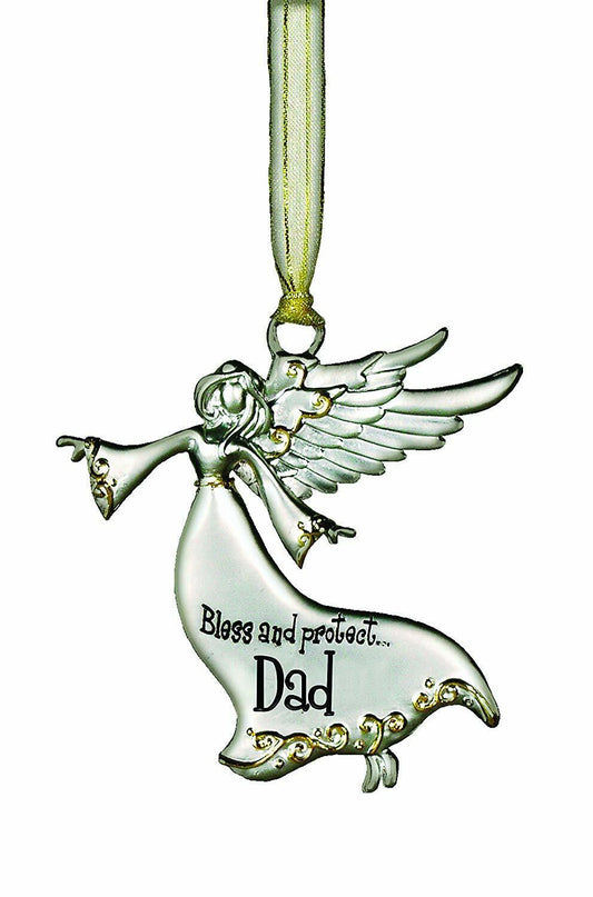 Spoontiques Bless & Protect Dad Guardian Angel Ornament, Rearview Mirror Dangle