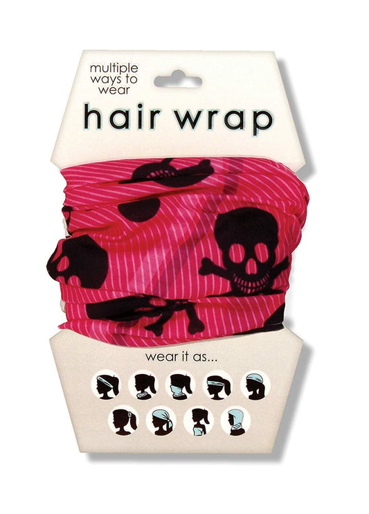 Spoontiques Pink Skulls Hair and Face Wrap