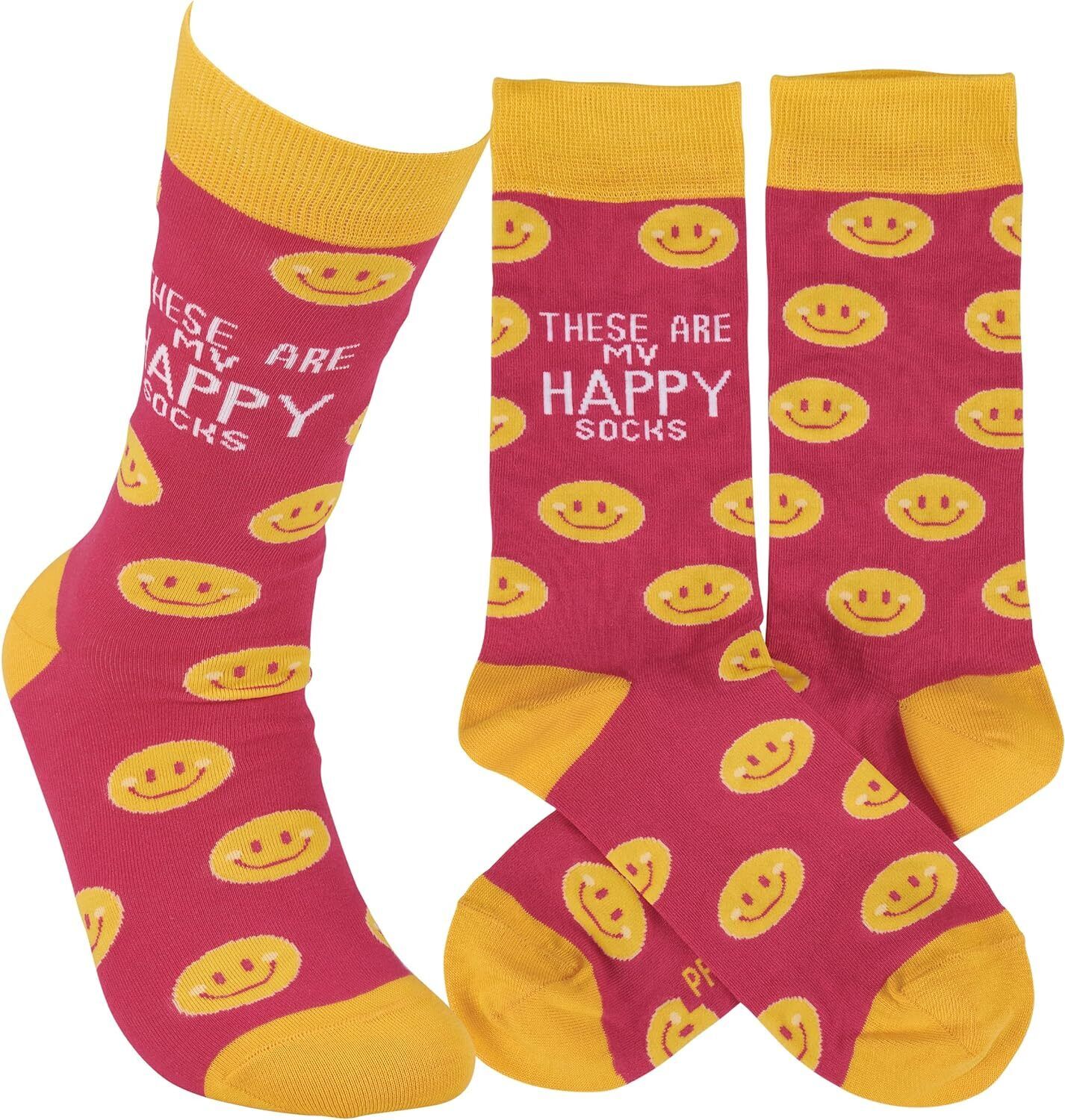 Primitives by Kathy - These Are My Happy Socks, One Size, Unisex