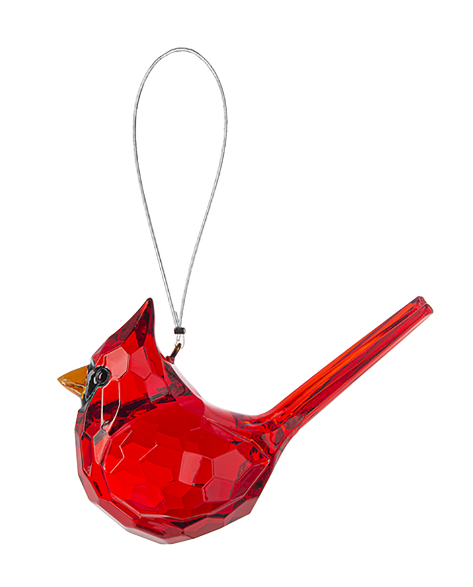 Ganz ACRYX-173 Decorative Hanging Ornament, Acrylic, Elegant Cardinal, 3.5"