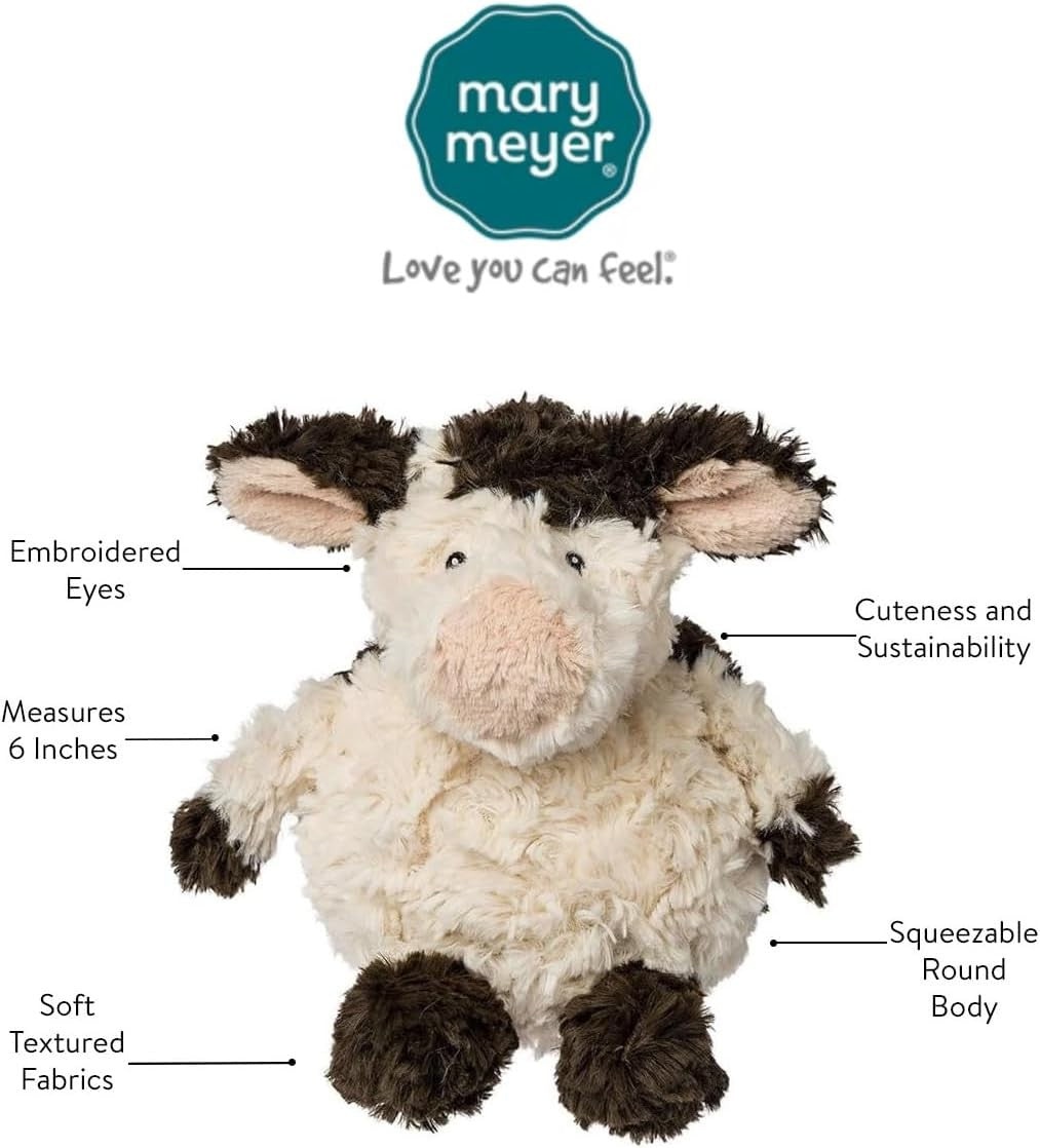 Mary Meyer Stuffed Animal Again Friends Soft Toy, 6-Inches, Sprouts Cow