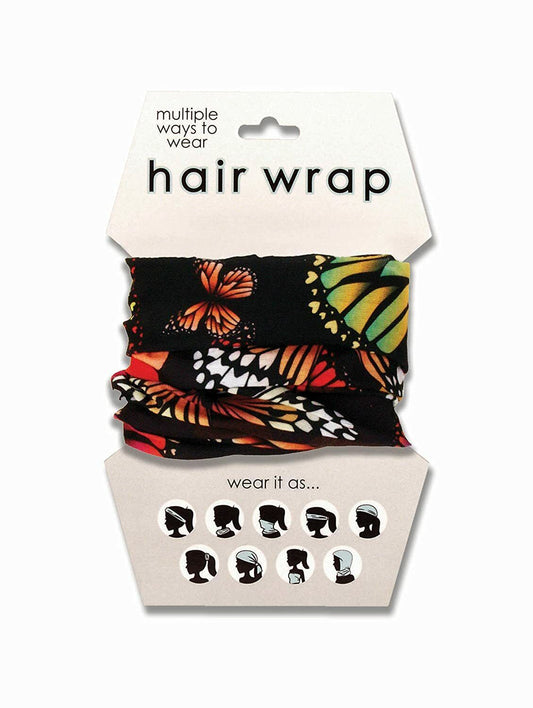 Spoontiques Orange and Black Butterflies Hair and Face Wrap