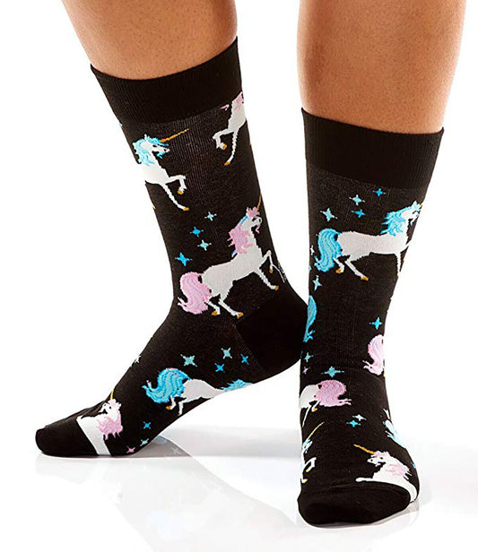 Yo Sox Women's Novelty Crew Socks (Unicorns)