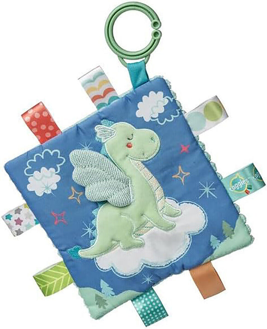 Taggies Crinkle Me Toy with Squeaker & Sensory Tags, Drax Dragon, 6.5 x 6.5"
