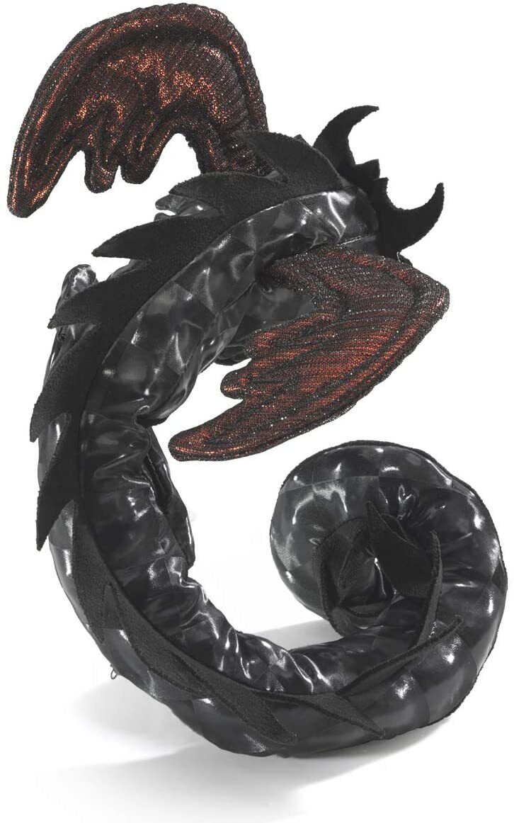 Folkmanis Midnight Dragon Wristlet Finger Puppet, 12"