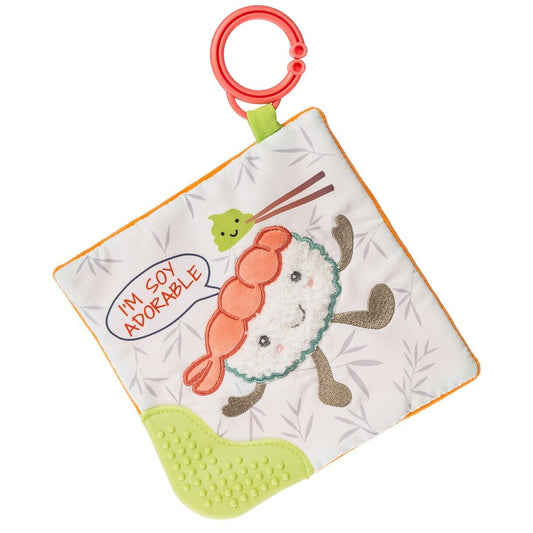 Mary Meyer Sweet Soothie Crinkle Teether Toy and Squeaker, 6 x 6", Sushi