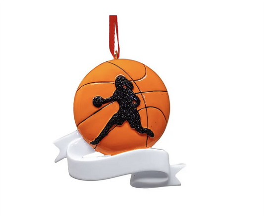 Kurt Adler Woman Basketball Player Ornament For Personalization - 3.3" Tall