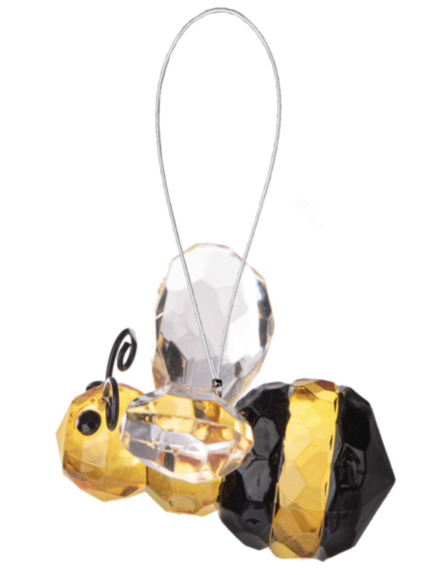 Crystal Expressions Ganz Acrylic Honey Bee Ornament, 2.5 inches