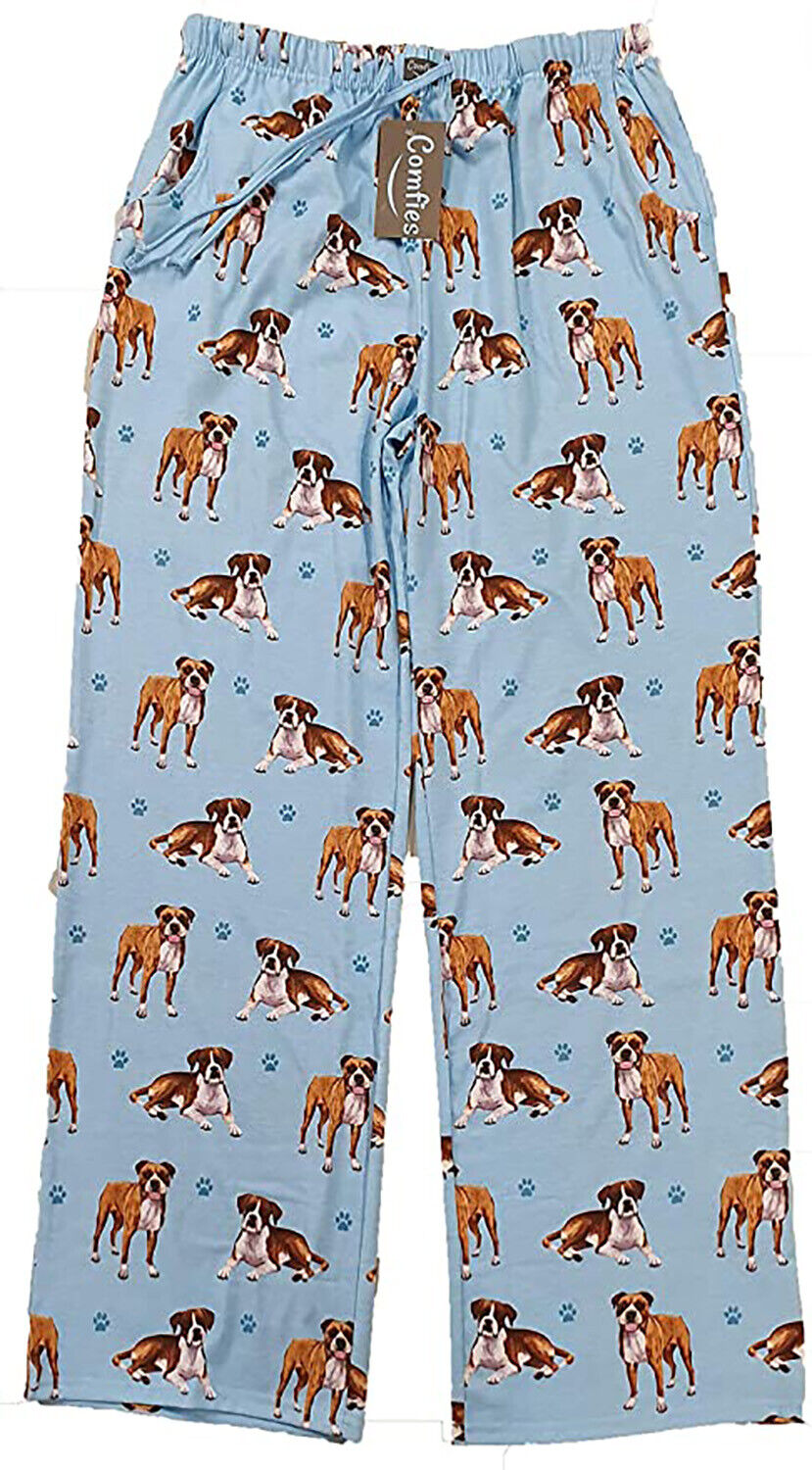 Boxer Unisex Lightweight Cotton Blend Pajama Bottoms- Large