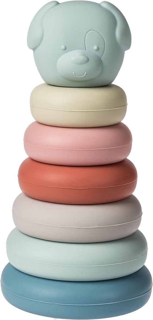 Mary Meyer Baby Toddler Simply Silicone Stacking Rings for 6+ Months, 6", Puppy