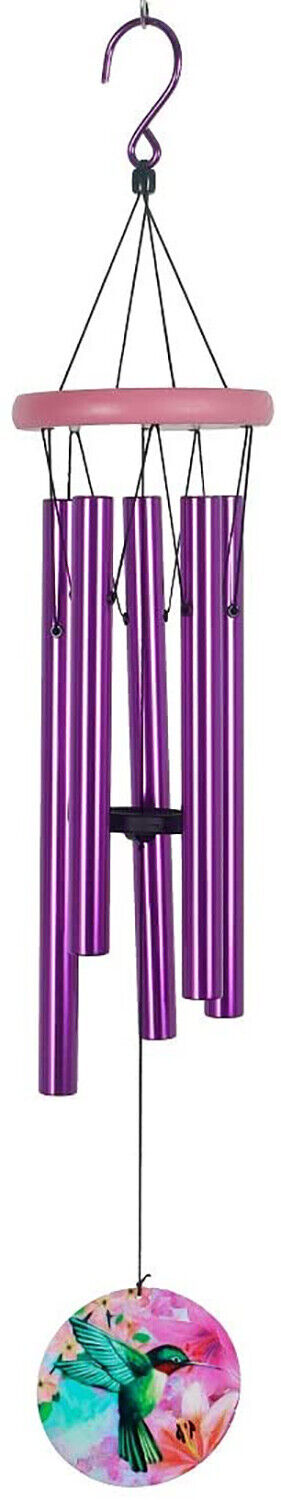 Spoontiques 13921 Hummingbird Wind Chime, Purple