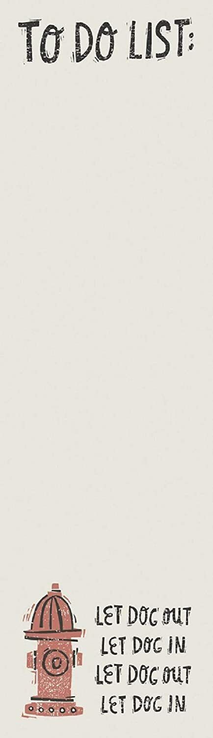 List Notepad Magnetic 60 Pages - Let Dog Out Let Dog In, 9.5"