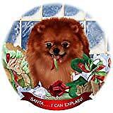 Pomeranian Red Dog Porcelain Ornament Pet Gift 'Santa. I Can Explain!'