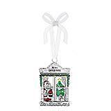 Ganz Merry Christmas Zinc Epoxy Decorative Hanging Ornaments, Silver Multi