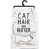 Primitives by Kathy Glitter Kitchen Towel - Cat Hair Is My Glitter