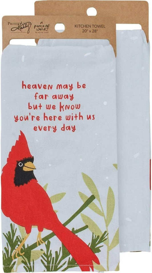 Primitives by Kathy Kitchen Towel - Cardinal We Know You're Here With Us