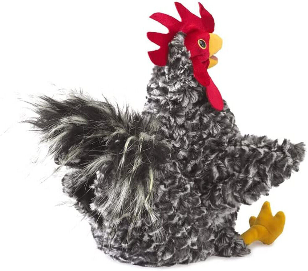 Folkmanis Barred Rock Rooster Hand Puppet, 12"