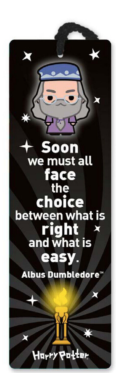 Re-marks Quotemarks Harry Potter - Dumbledore What is Right Tassel Bookmark