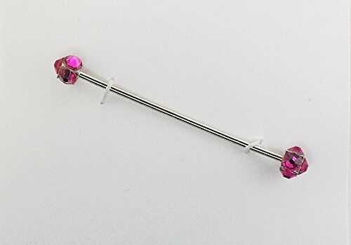 Finishing Touch Crystal Collar Bar - Fuschia/rhodium