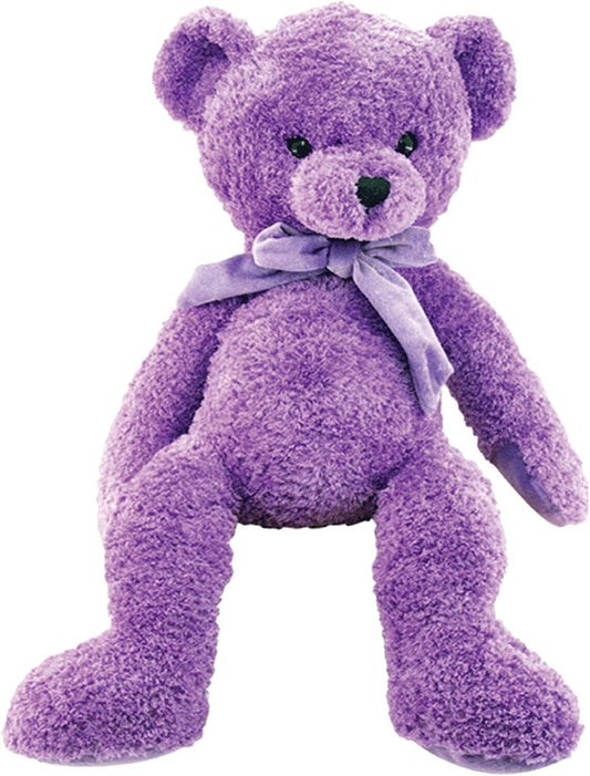 Enesco Kalidou Teddy Bear with Bow Plush Stuffed Animal, 16 Inch, Lavender