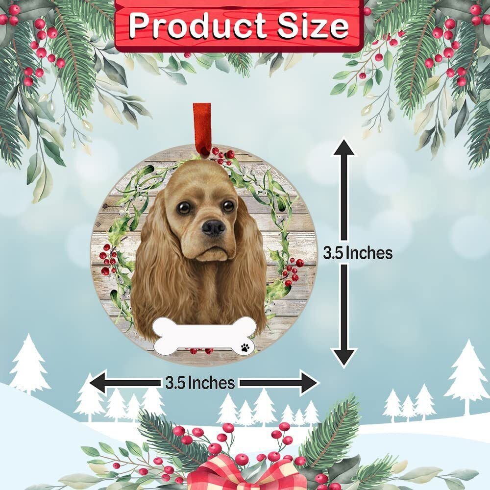 Cocker Spaniel - E&S Pets - DIY Personalizable, Ceramic Round Ornament