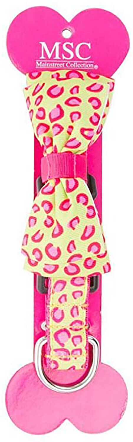Mainstreet Collection Bow and Bowtie Collars, Medium/Large - Cheetah Spots