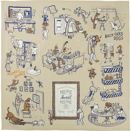 Primitives by Kathy Dish Towel - Home Sweet Home, Dog Lover