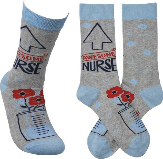 Primitives by Kathy LOL Made You Smile Silly Socks Awesome Nurse