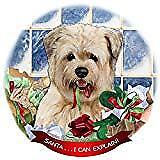 Glen of Imal Terrier White Dog Porcelain Ornament 'Santa. I Can Explain!'