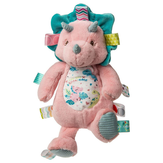Taggies Stuffed Animal Soft Toy, 12-Inches, Aroar-a-Saurus Pink Dinosaur