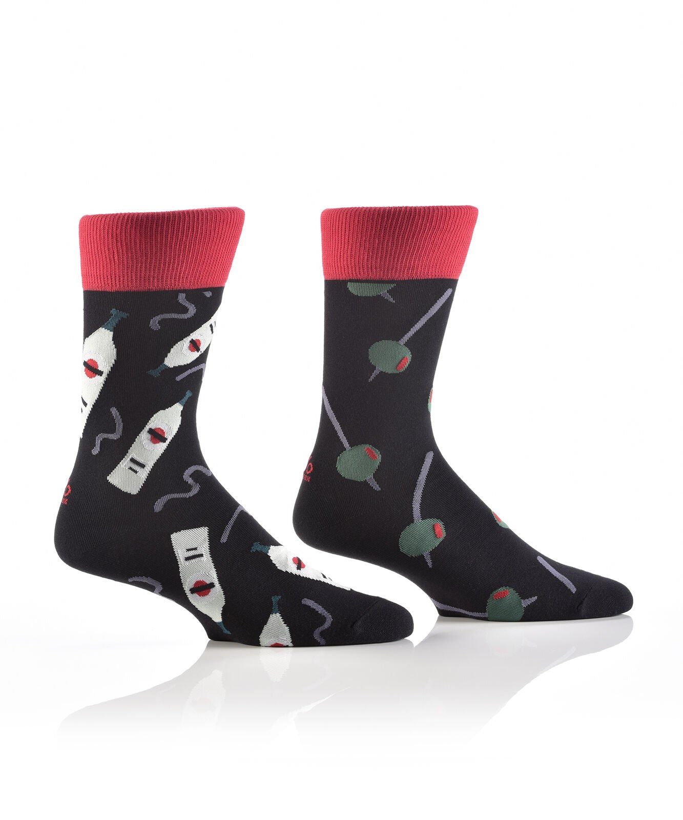 Yo Sox Men's Crew Socks - Martini & Olives - 411886