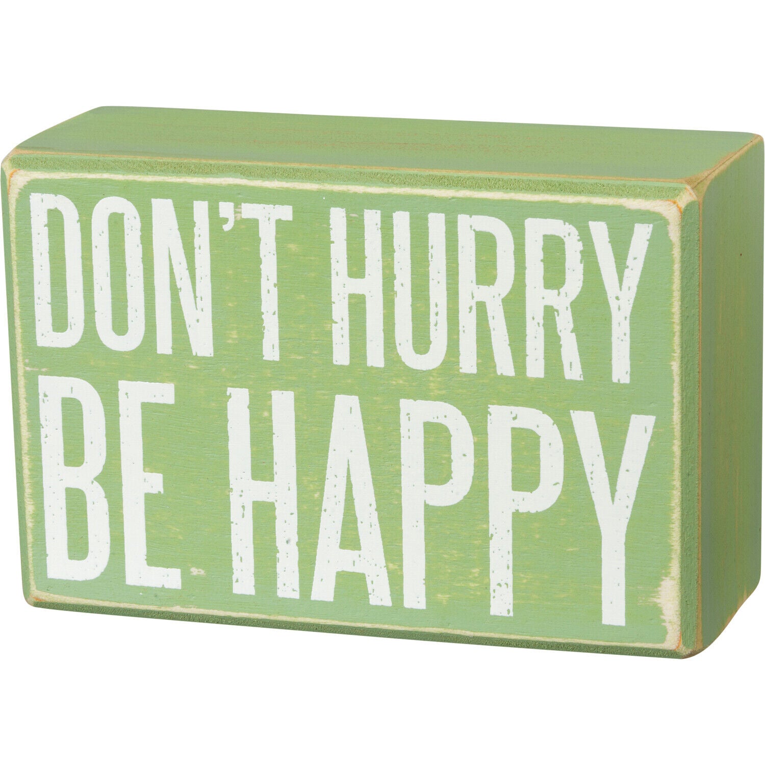 Primitives by Kathy Box Sign/Sock Set - Don't Hurry Be Happy Sloth