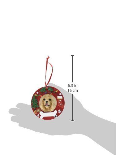 Cocker Spaniel Buff Christmas Ornament Wreath Shaped Easily Personalized