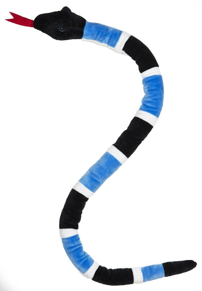 Blue White and Black Snake Plush Toy - By Ganz, 35"