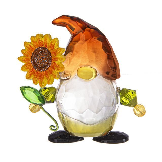 Ganz ACRYF-91 Sunflower Gnome Figurine Figurine with Sunflower, 2.5-inch Height