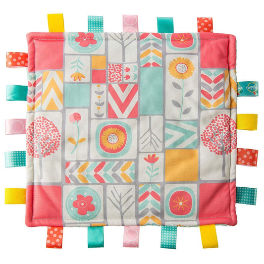 Mary Meyer Taggies Original Blanket Sensory Tags, 12 X 12", Comfy Color Blocks