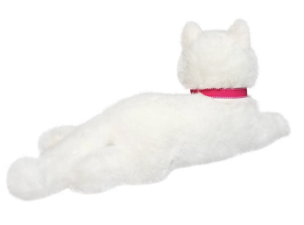 Douglas Cuddle Toys Alba White Cat Plush Stuffed Animal, 15"