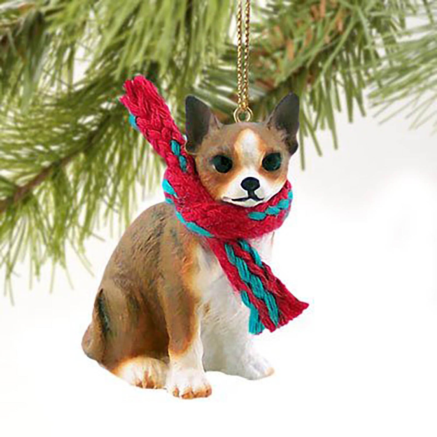 Conversation Concepts Chihuahua Miniature Dog Ornament - Brindle & White