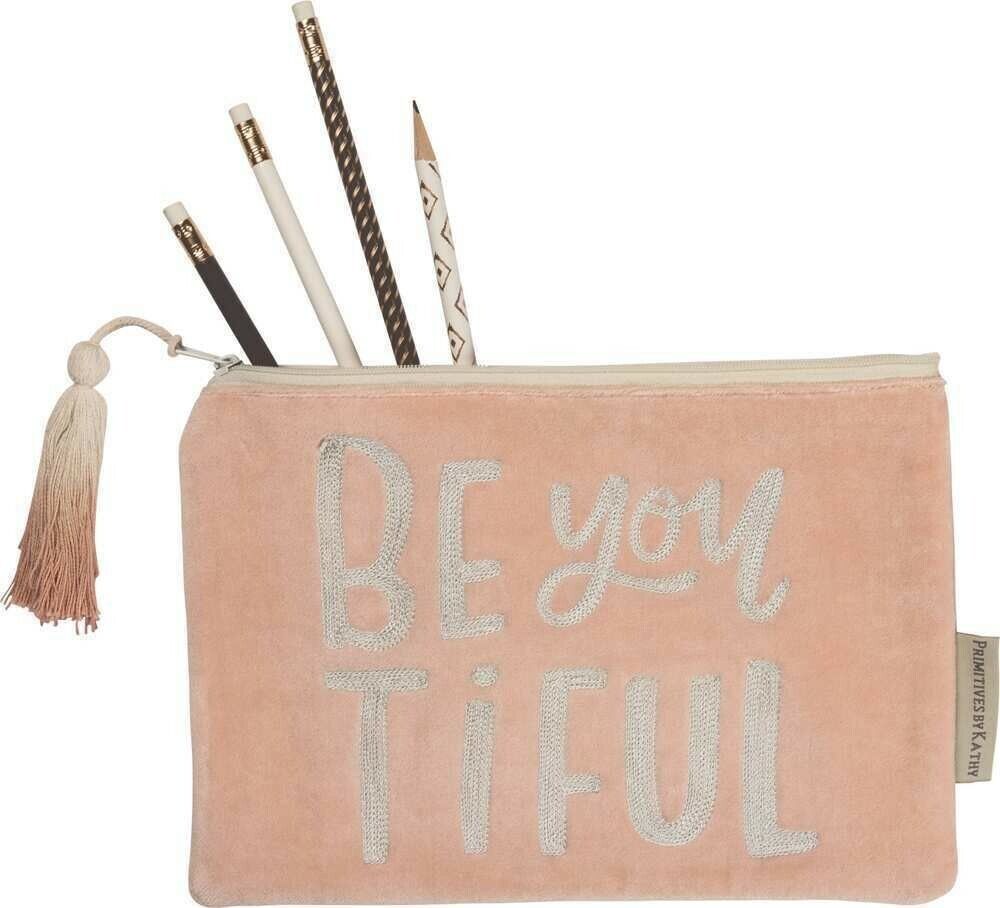 Primitives By Kathy Zipper Pouch - Be You Tiful 9.75" x 6.50"