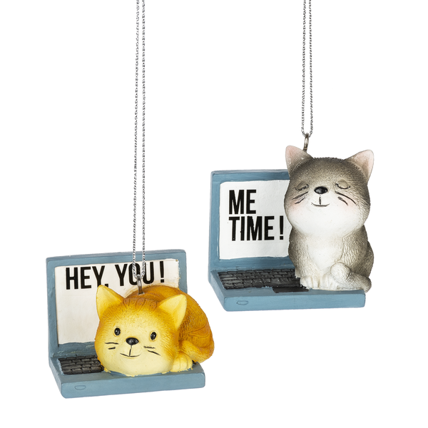 Midwest-CBK "Home Office Gray Tabby Cat " Christmas/Everyday Ornament, 2 inches