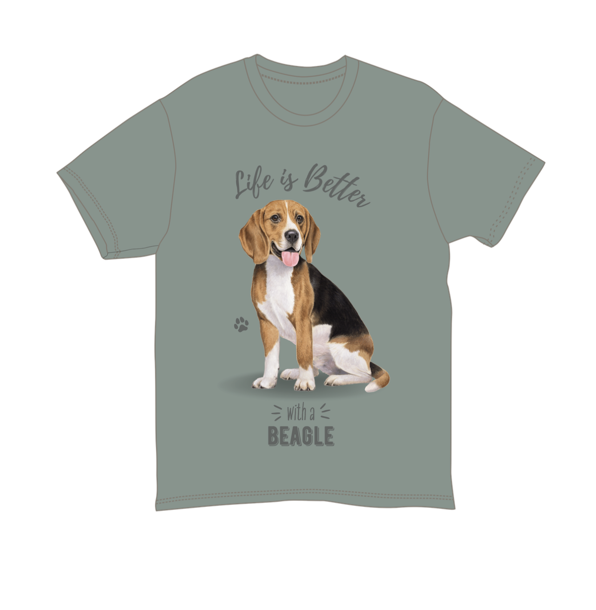 Beagle Unisex 100% Cotton T-Shirt - Super Soft & Comfortable, Medium